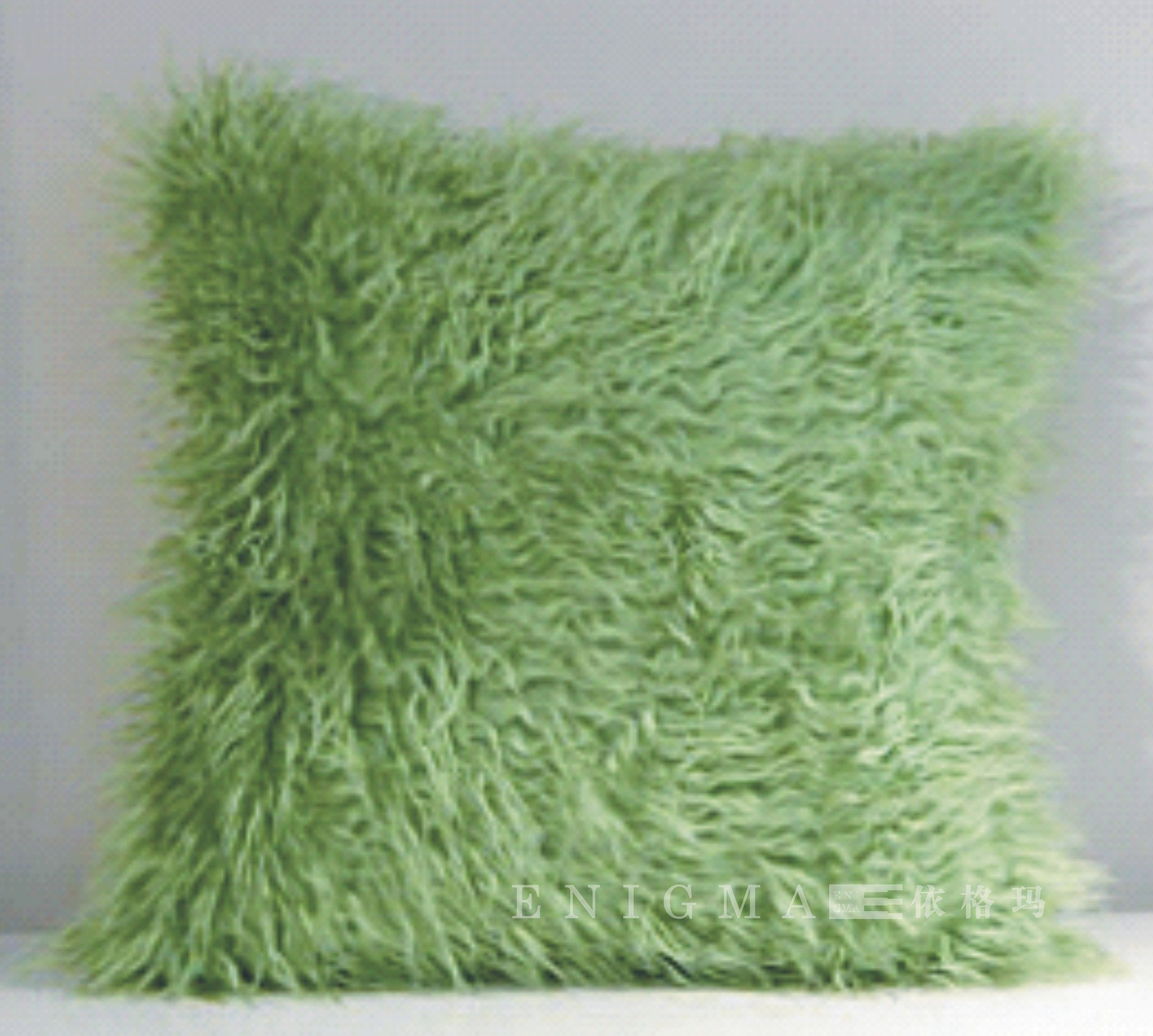 依格玛抱枕-彩毛绿